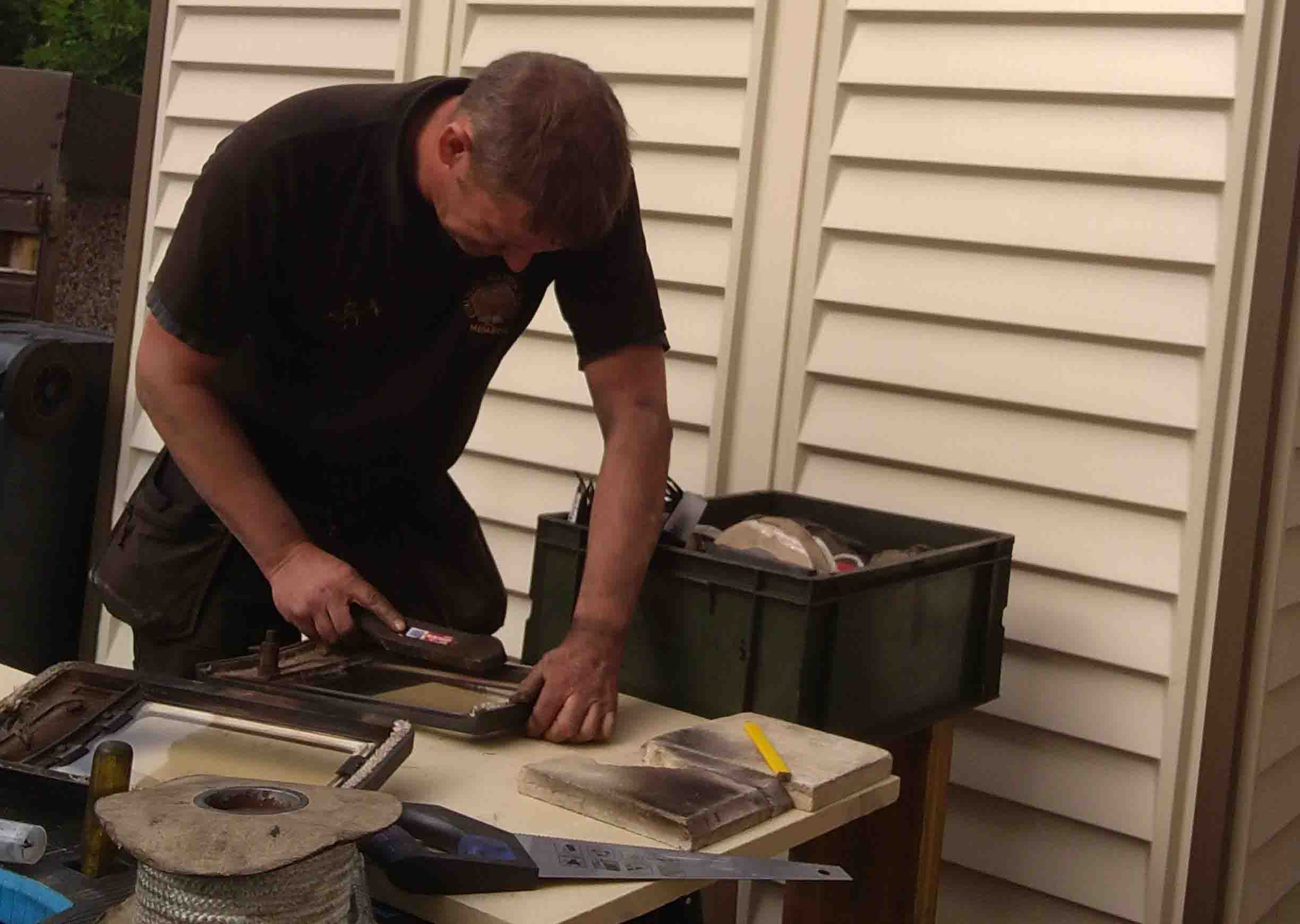 A Chimney Sweep repairs